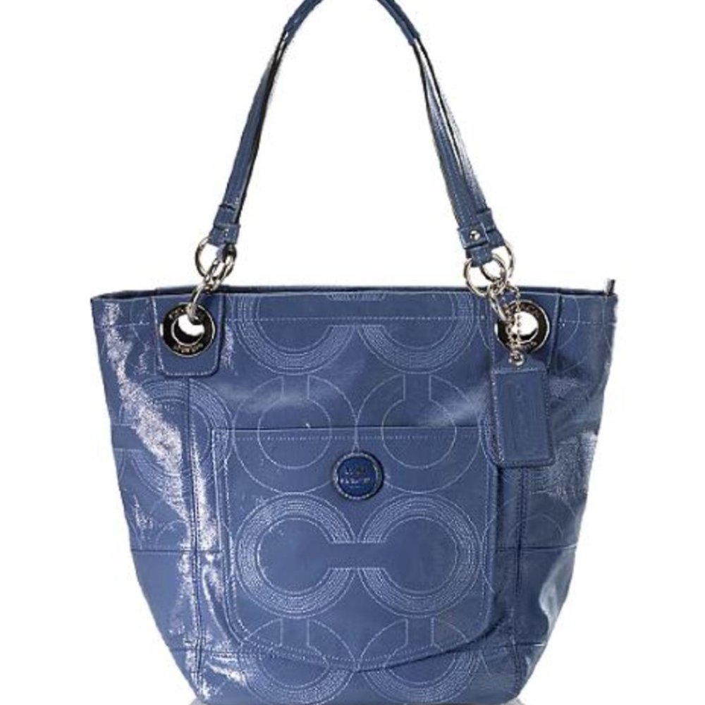 Coach 'Alex' Stitched Patent Tote